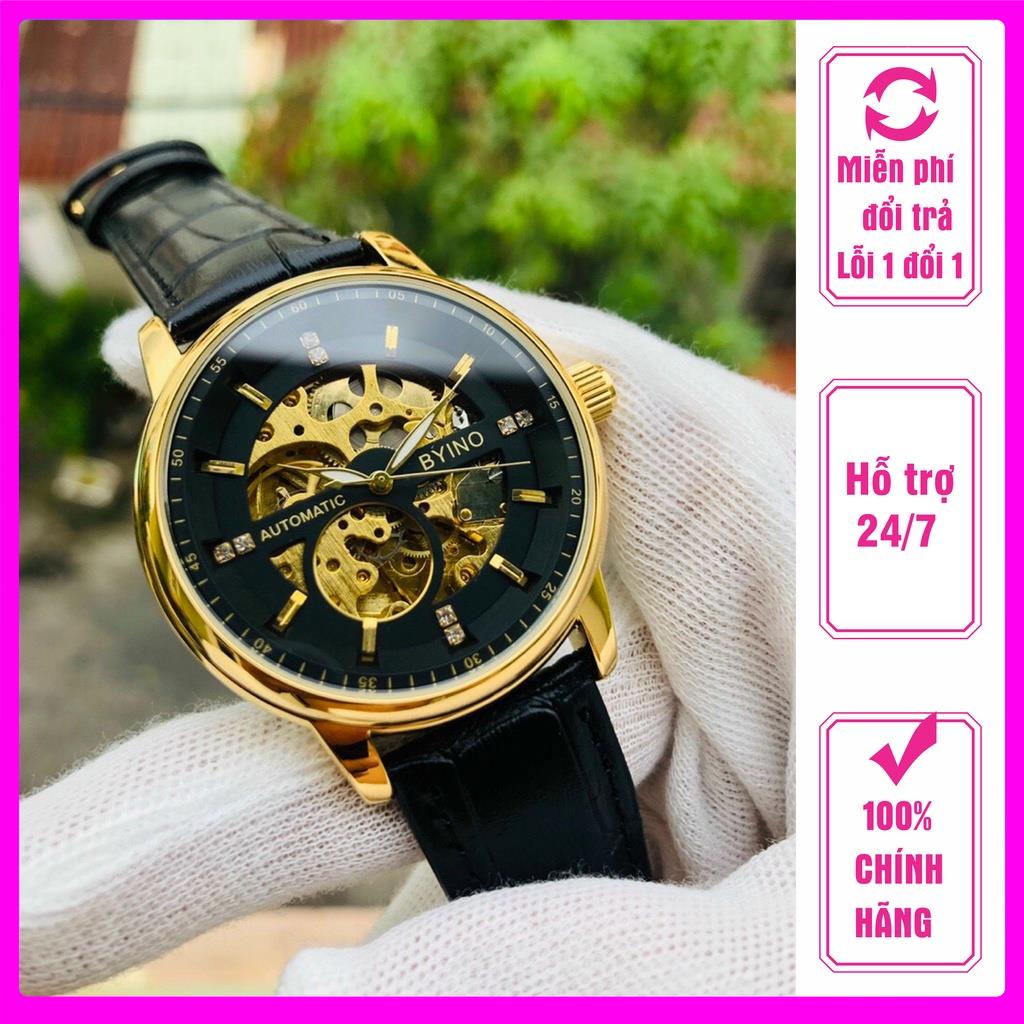 ĐỒNG HỒ BYINO CƠ LỘ MÁY NAM AUTOMATIC KIỂU DÁNG SANG TRỌNG , HOT TREND Bảo hành 100%
