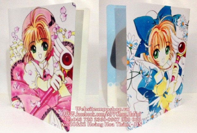 Kẹp đựng bài kiểm tra ảnh sakura 30 lá đựng được 60 ảnh bài