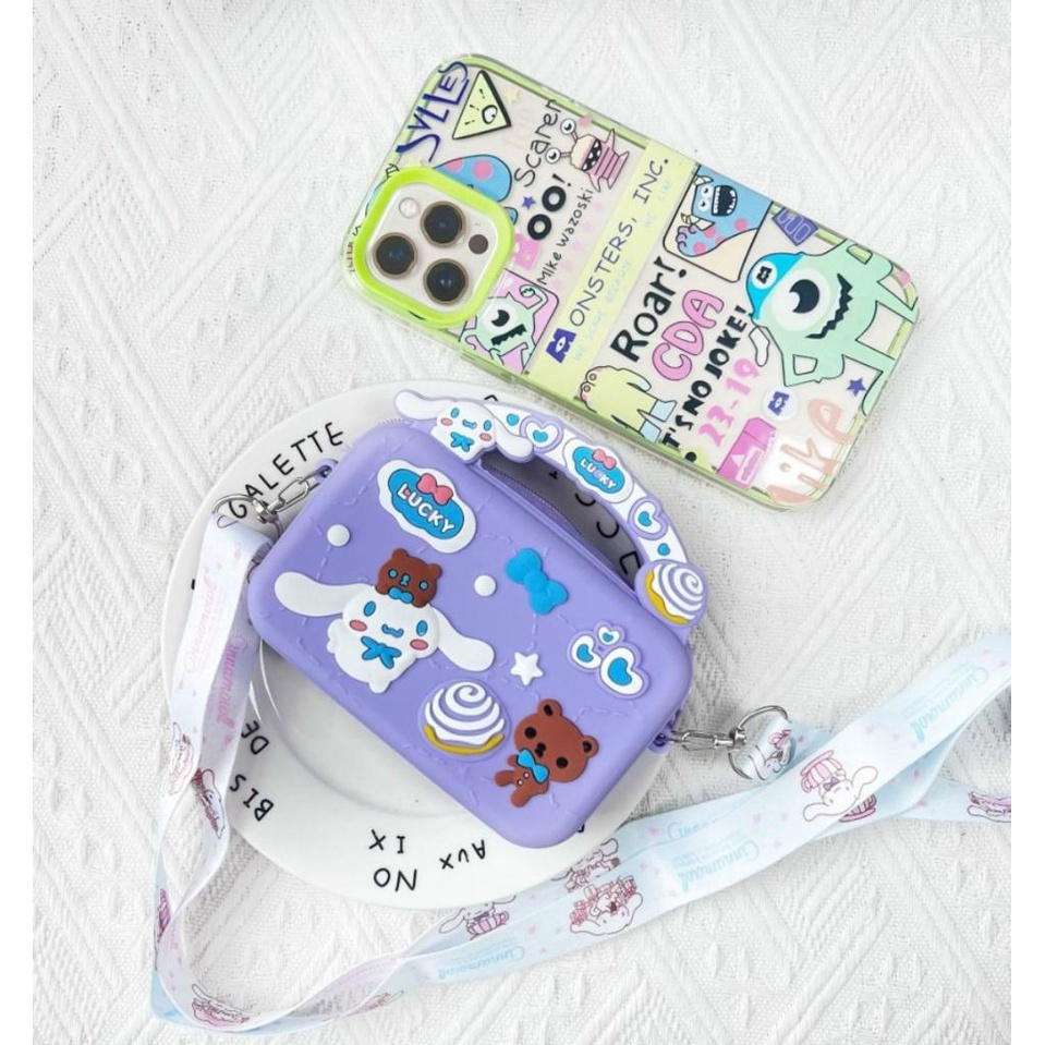 Túi Đeo Chéo Cho Bé Silicon họa tiết hoạt hình