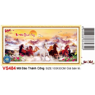 Tranh đính đá mã đáo thành công - chưa đính