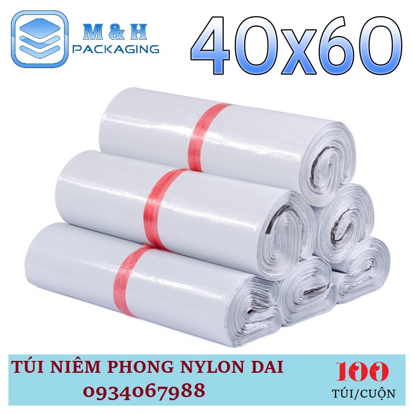 ⚡️[40x60cm] Túi nilon, Túi niêm phong, Túi gói hàng, Túi PE, Túi tiện lợi, Túi nilon dai, bao bì gói hàng keo dán miệng