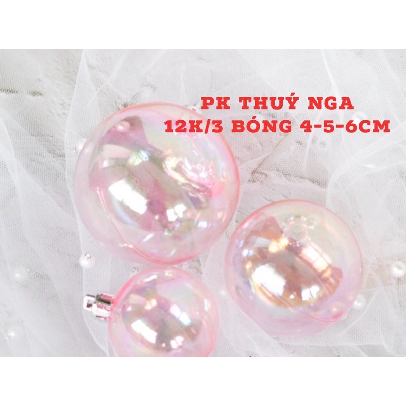 BỘ 3 BÓNG NHỰA (4-5-6CM) TRONG TRANG TRÍ BÁNH KEM