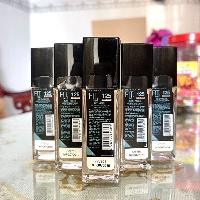 (Màu 125) Kem Nền Mịn Nhẹ Kiềm Dầu Chống Nắng Fit Me Maybelline New York Matte SPF 22 30ml | BigBuy360 - bigbuy360.vn