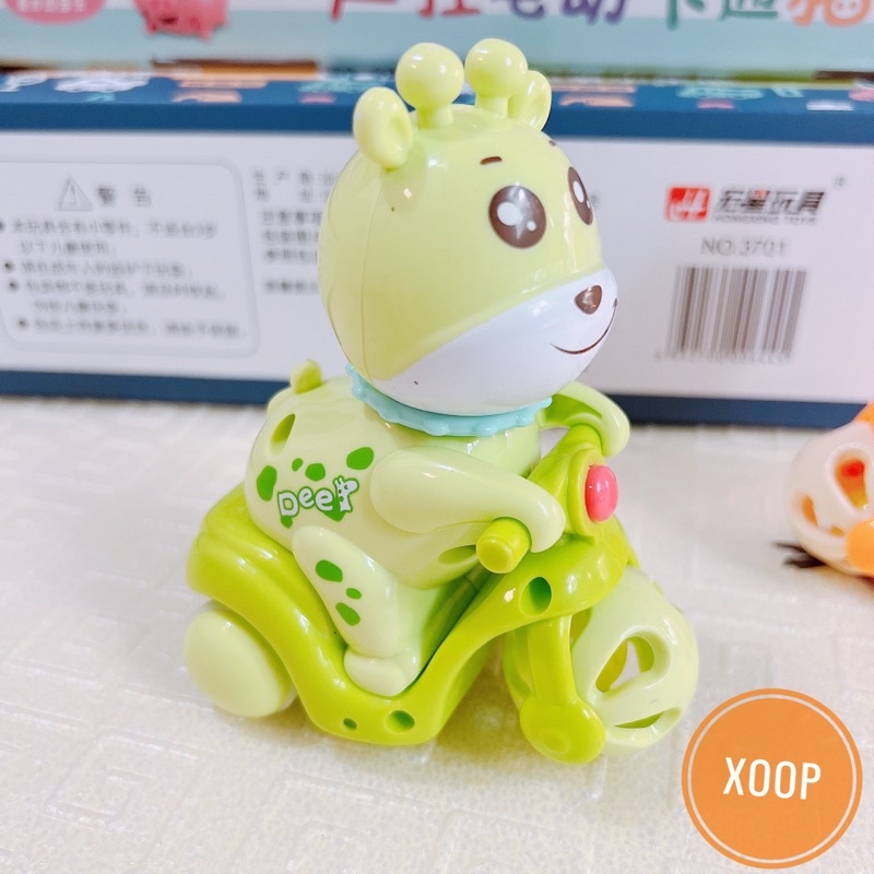 Đồ chơi hươu lái xe lúc lắc kèm lục lạc chạy đà ngộ nghĩnh đáng yêu cho bé