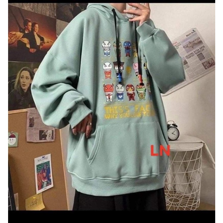 Áo hoodie 14 hoạt hình 3D TH6