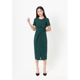De Leah - Đầm Xoắn Eo Xẻ Trước - Thời trang thiết kế