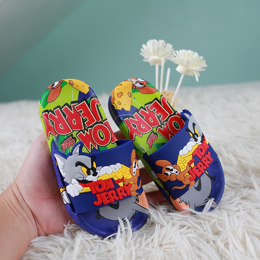 Dép Quai Ngang Bé Trai Hình Tom And Jery Đủ Size