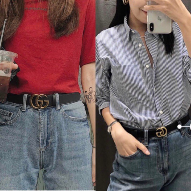 Thắt Lưng Da Thiết Kế Cá Tính Thời Trang Dành Cho Nữ