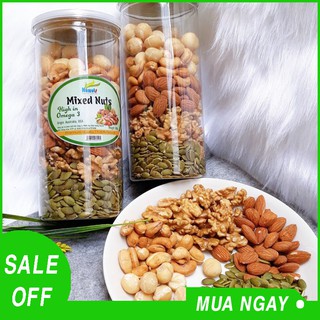 MIX 5 Nhân Hạt Dinh Dưỡng Gồm: Hạt Macca, Hạt Hạnh Nhân, Hạt Óc Chó, Hạt Bí Xanh, Hạt Điều [ ĐÃ TÁCH VỎ]