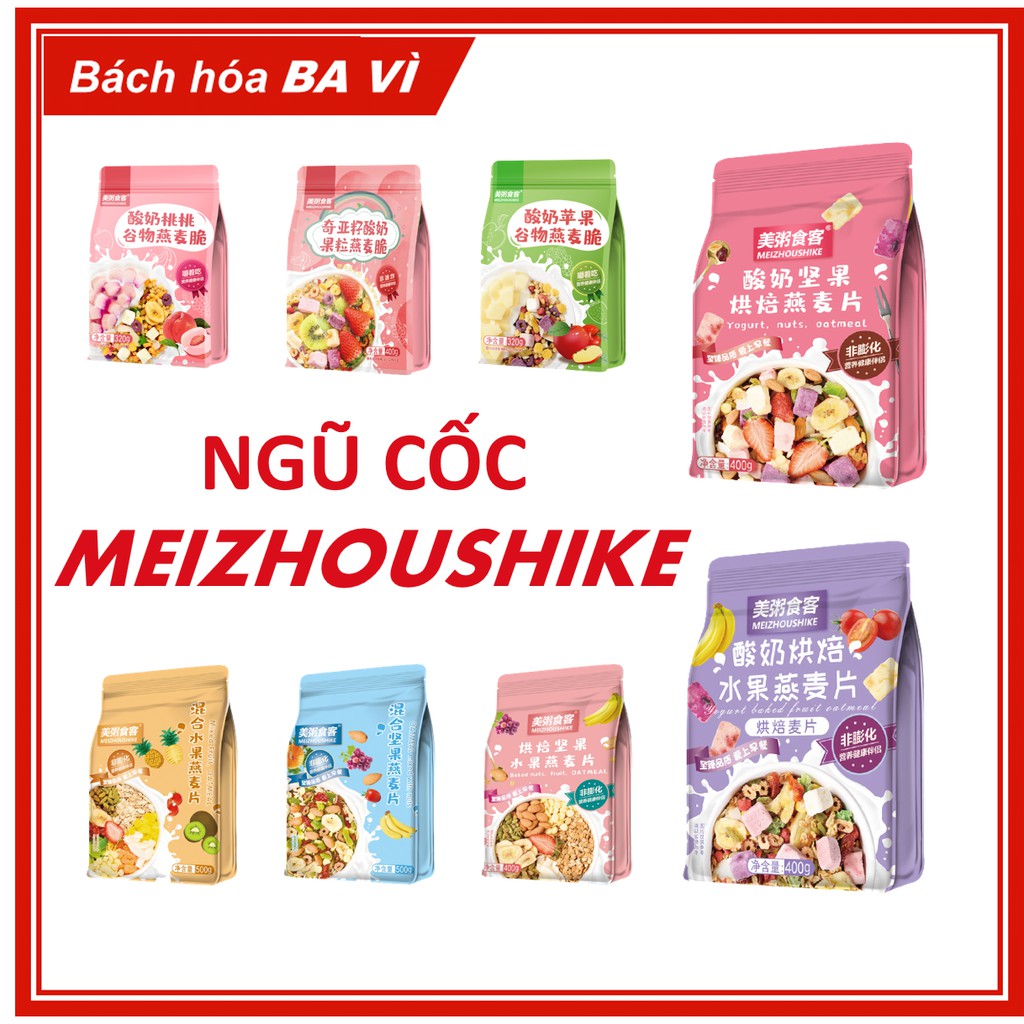 Ngũ Cốc Sữa Chua Hoa Quả Sấy Khô Oatmeal Yến Mạch Meizhoushike - Đủ Loại