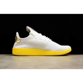 【Bắn thật】Adidas Tennis HU Smith đuôi vàng nam và nữ thể thao giản dị giày trắng chạy giày