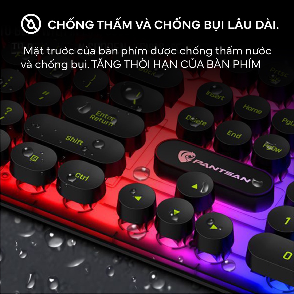 [COMBO 2 TRONG 1] Combo Chuột+bàn phím chính hãng thiết kế độc lạ phím tròn gắn đèn LED nhiều màu hiện đại