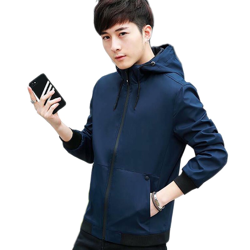 Áo khoác dù nam có nón Pigofashion AK23 (xanh đen) | BigBuy360 - bigbuy360.vn