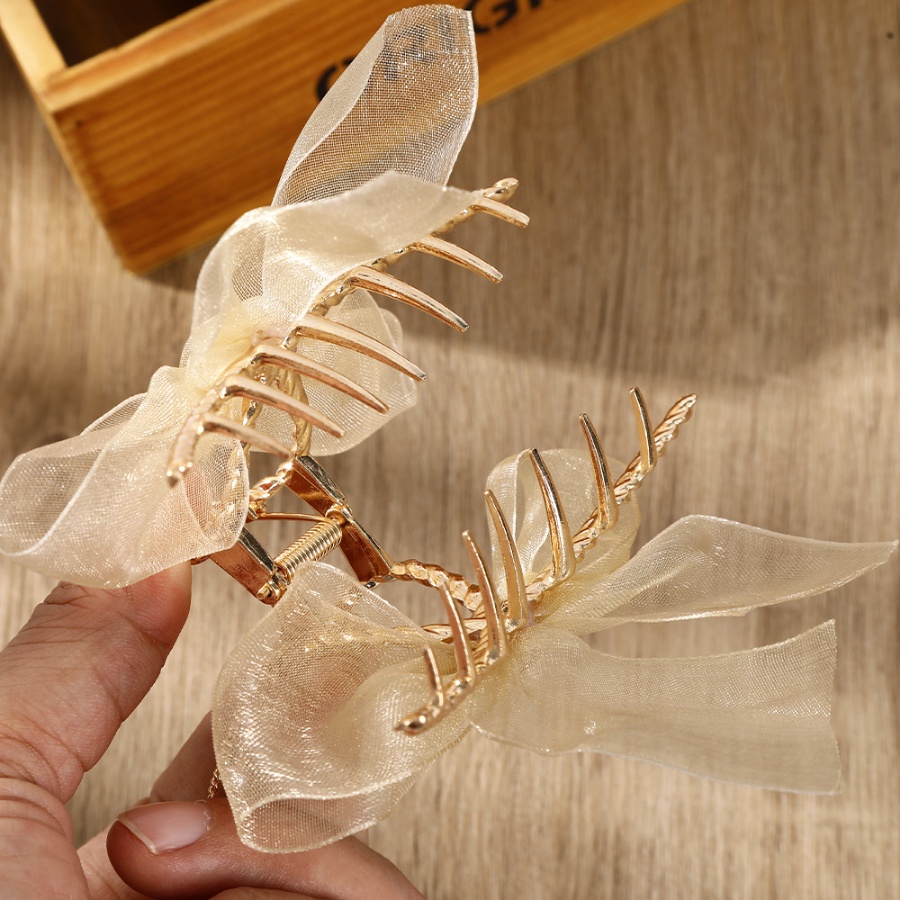 Kẹp Tóc Đính Ngọc Trai Và Nơ Bằng Hợp Kim Phong Cách Hàn Quốc Thanh Lịch Dành Cho Nữ