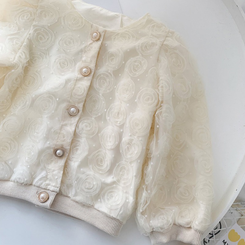 Áo Khoác Cardigan Cổ Tròn Màu Sắc Ngọt Ngào Thân Thiện Với Da Thoáng Khí Thời Trang Xuân Thu Cho Bé Gái 0-3 Tuổi