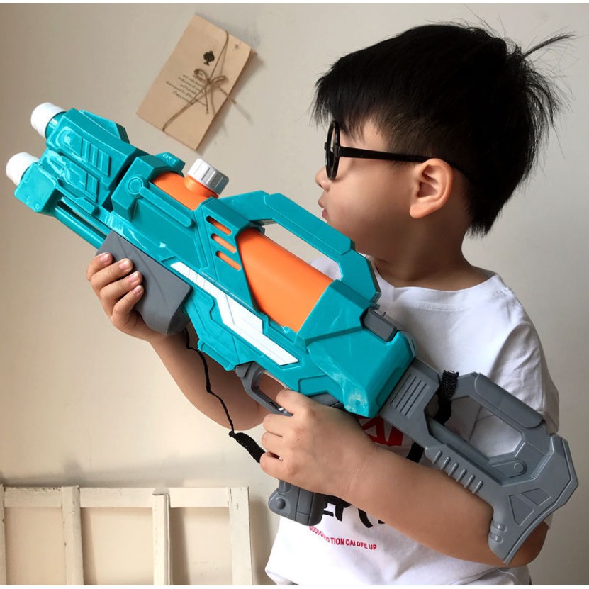 Đồ chơi súng nước 2 nòng đựng nhiều nước bắn xa  - Súng bắn nước vui chơi trẻ em đựng nhiều nước