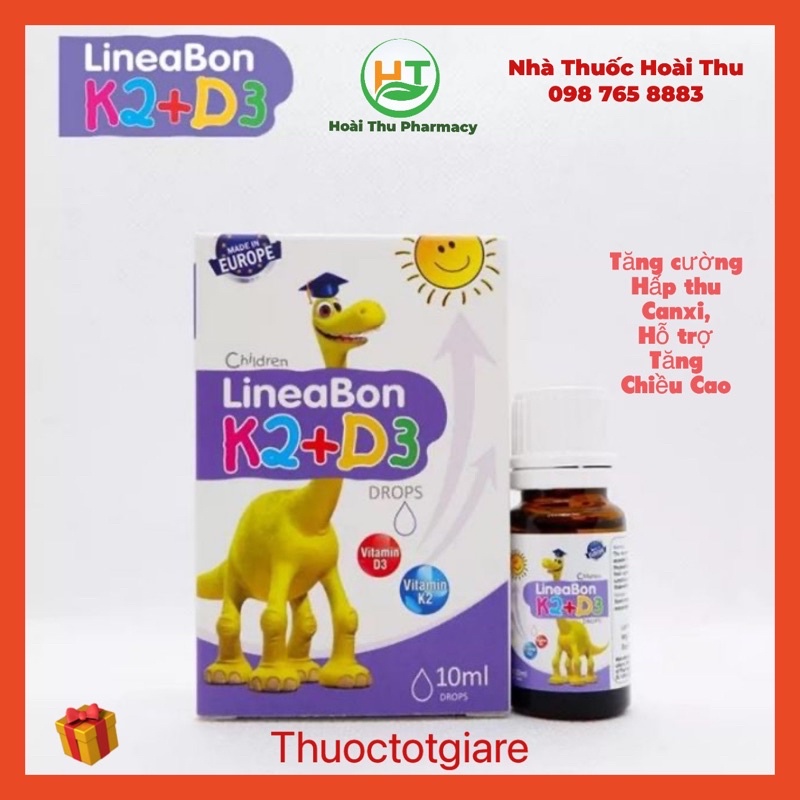 [ Kèm Quà Tặng ] LineaBon K2 + D3 dùng cho trẻ sơ sinh - Hàng chính hãng