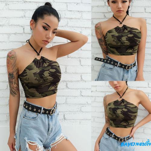 Áo không tay hở vai họa tiết rằn ri thời trang quyến rũ cho nữ | BigBuy360 - bigbuy360.vn