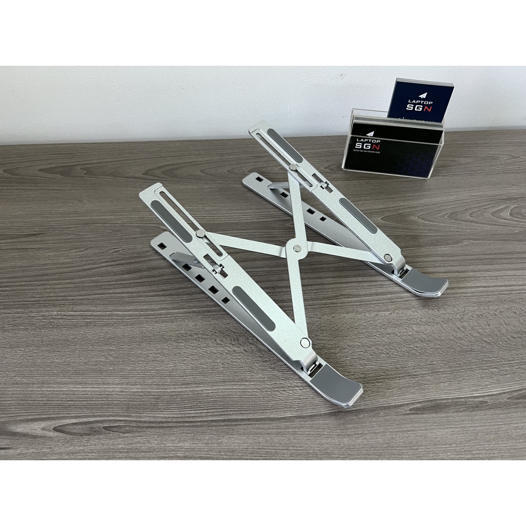 Giá đỡ laptop, Ipad, Macbook, kệ đỡ máy tính nhôm cao cấp kèm túi đựng, hỗ trợ tản nhiêt laptop, gấp gọn