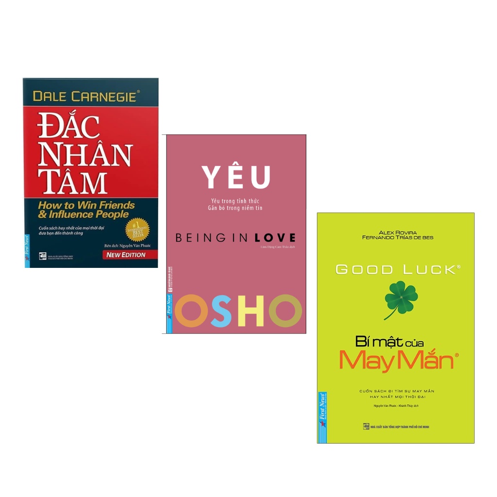Sách - Combo3 Đắc Nhân Tâm + Yêu - Being In Love OSHO + Bí Mật Của May Mắn