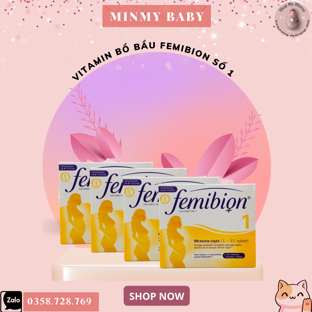 Femibion 1- Vitamin Cho mẹ bầu giai đoạn 0-12 tuần