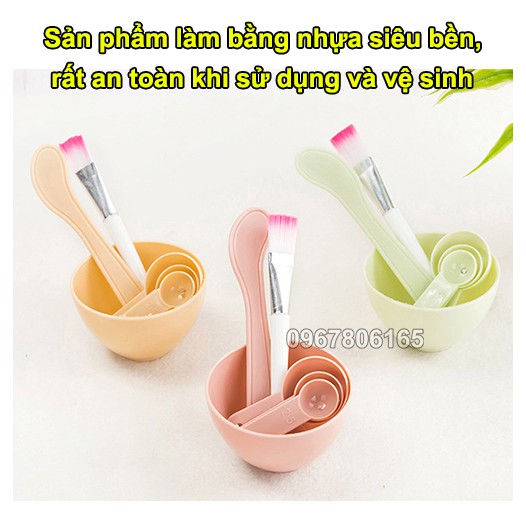 Bộ dụng cụ trộn, đắp mặt nạ đa năng 4 trong 1 siêu tiện lợi