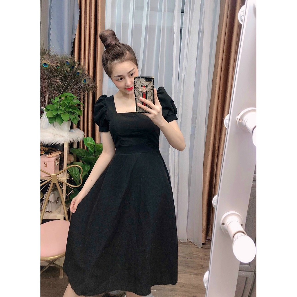 Váy Nữ 💖FREESHIP💖 Đầm Maxi Dự Tiệc Tay Ngắn Thiết Trẻ Trung Sang Chảnh