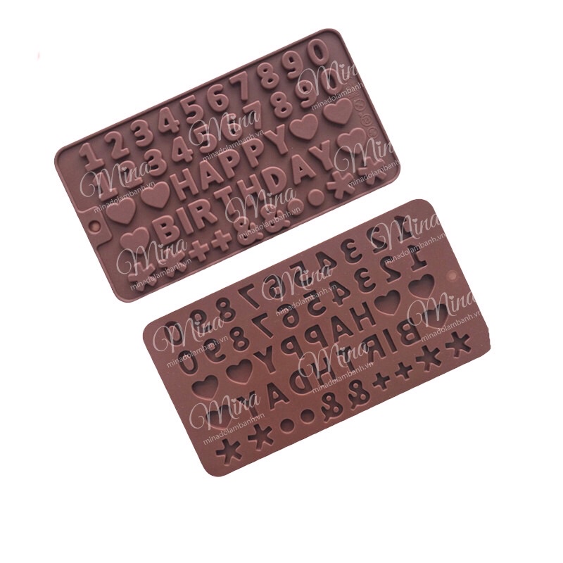 Khuôn Silicone Số HAPPY