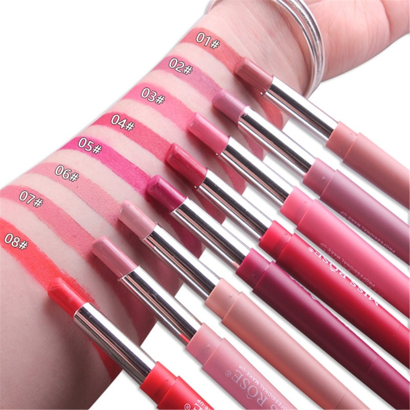 Set Son Môi Và Chì Kẻ Viền Môi Màu Nhung Lì Gợi Cảm Lâu Trôi brroa