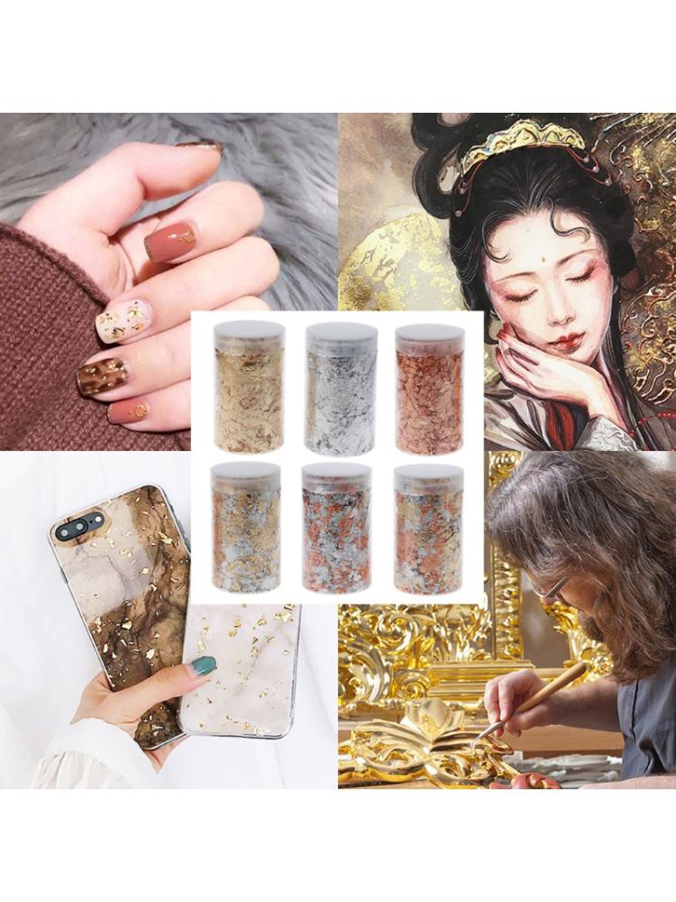 10g Miếng Dán Trang Trí Mạ Vàng / Bạc