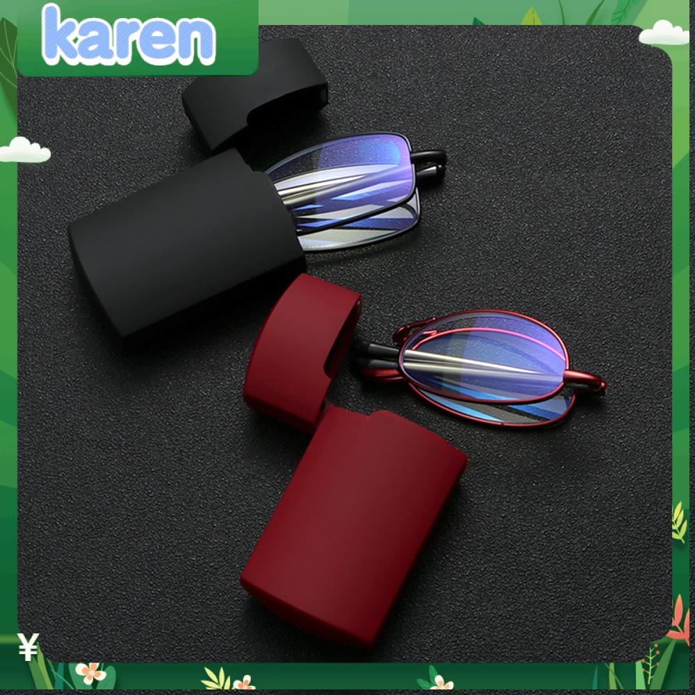 Mắt Kính Đọc Sách Có Thể Gấp Gọn Kèm Hộp Đựng+1.00~+4.00 Nhỏ Gọn Thời Trang Cho Nam Nữ