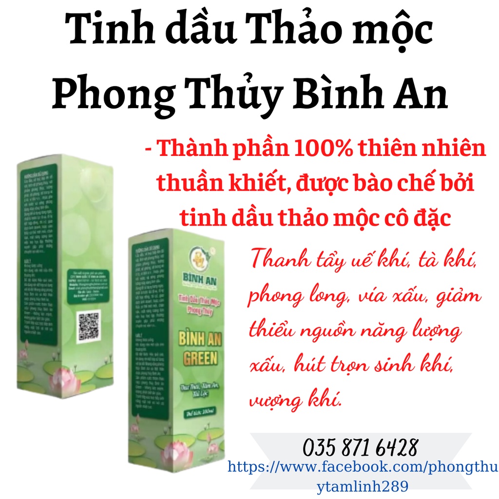 XỊT TINH DẦU THẢO MỘC PHONG THỦY BÌNH AN - Xịt trực tiếp vào sản phẩm tẩy uế, tạo mùi thơm