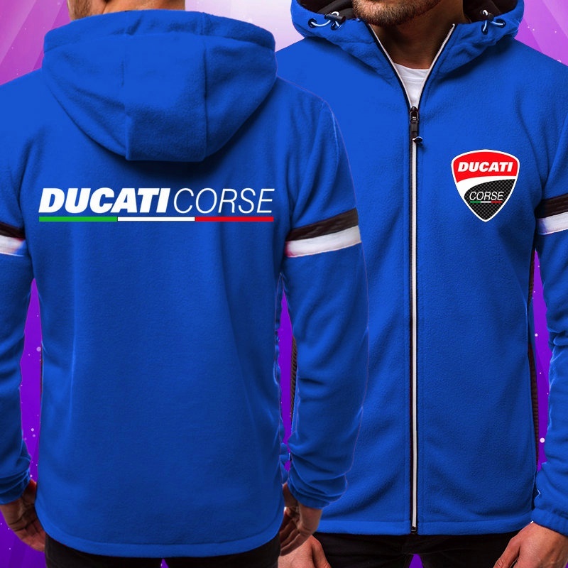Đang Giảm Giá Mới Áo Khoác Hoodie Thể Thao Có Khóa Kéo Thời Trang Thu Đông Cho Nam Ducati Corse Moto Gp Racing Logo Lớn