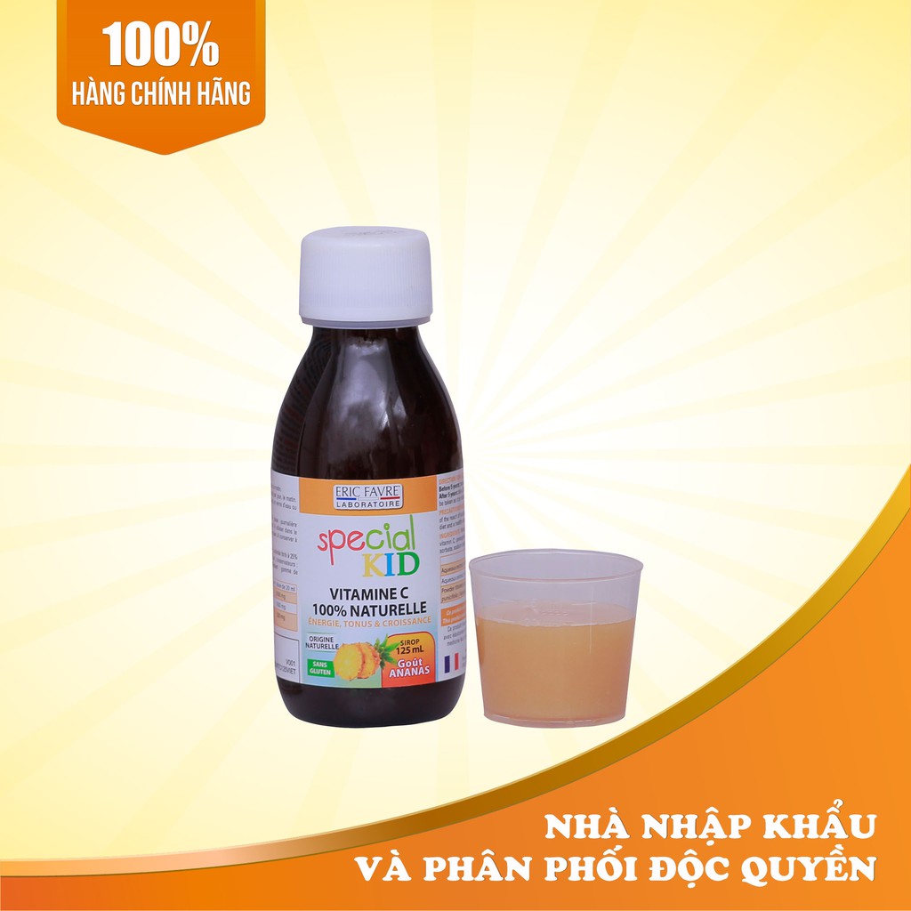 Siro Bổ sung Vitamin C tự nhiên - Giúp tăng cường đề kháng cho bé - SPECIAL KID VITAMINE C NATURELLE - Nhập khẩu Pháp