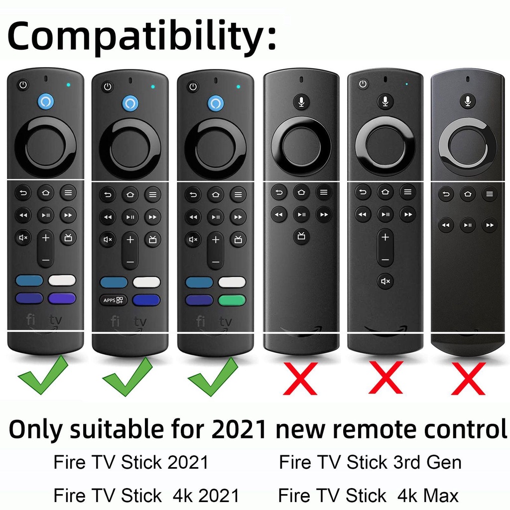 Vỏ Bọc Điều Khiển Từ Xa Bằng Silicon Mềm Chống Rơi Chống Sốc Chống Thấm Nước Cho Amazon Fire TV Stick (Thế Hệ Thứ 3)