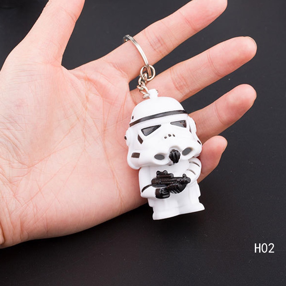 YGT Móc khóa hình Star War 3D The Force Awakens Darth Vader và Storm Trooper