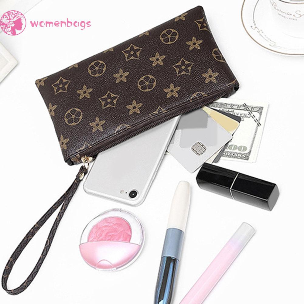 Ví Cầm Tay Da Pu Phối Khoá Kéo Cho Nữ