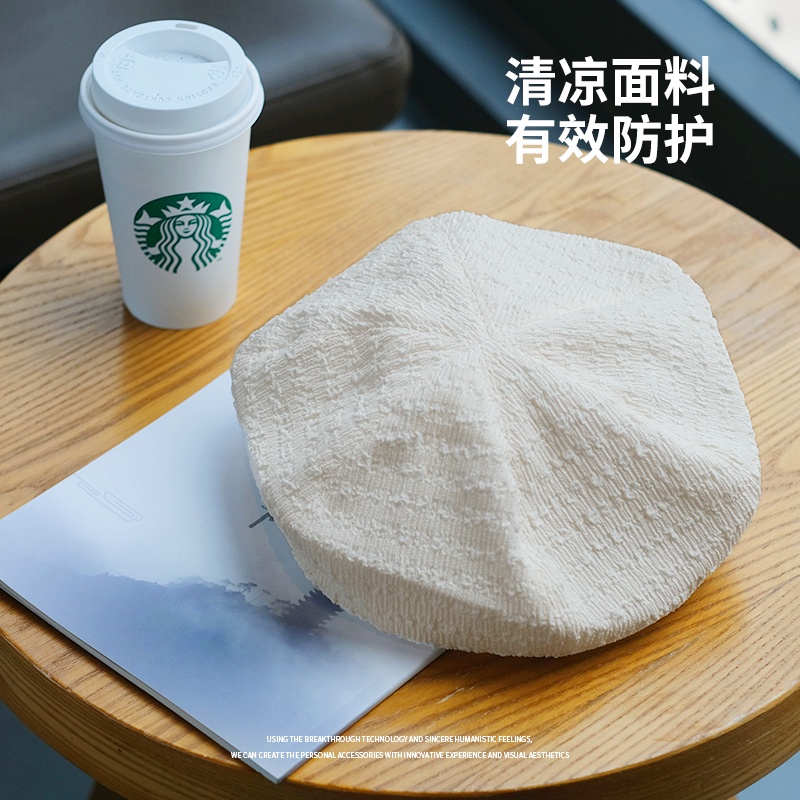 Mũ Beret Mỏng Phong Cách Hàn Quốc Dễ Phối Đồ Thời Trang Mùa Hè Cho Nữ