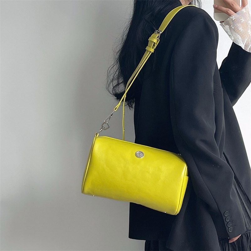 Túi đeo chéo IELGY hình trụ phong cách Retro đa năng dành cho nữ