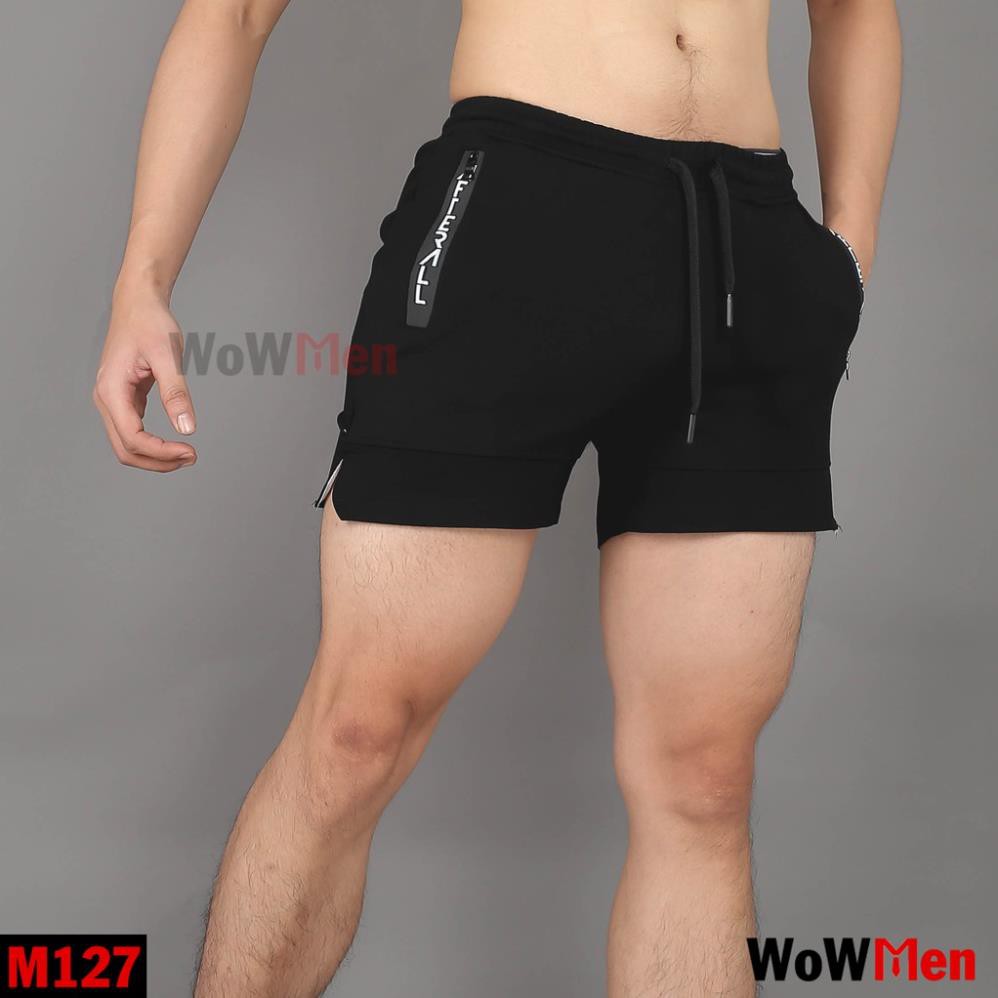 Quần Đùi Thun Nam Tập Gym Đi Bơi Mặc Ngủ Quần Short Slim Fit Ngắn Ôm Ngang Đùi - M127 👑 *