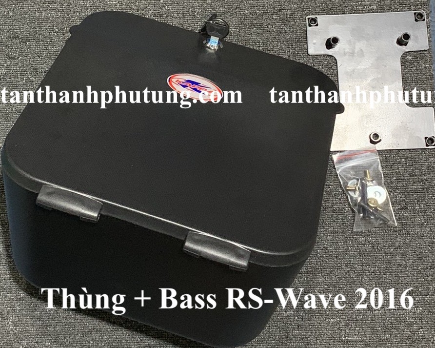 Thùng nhựa Kappa gắn trước xe: Wave nhỏ, Wave RS, Sirius kèm bass chìa khoá