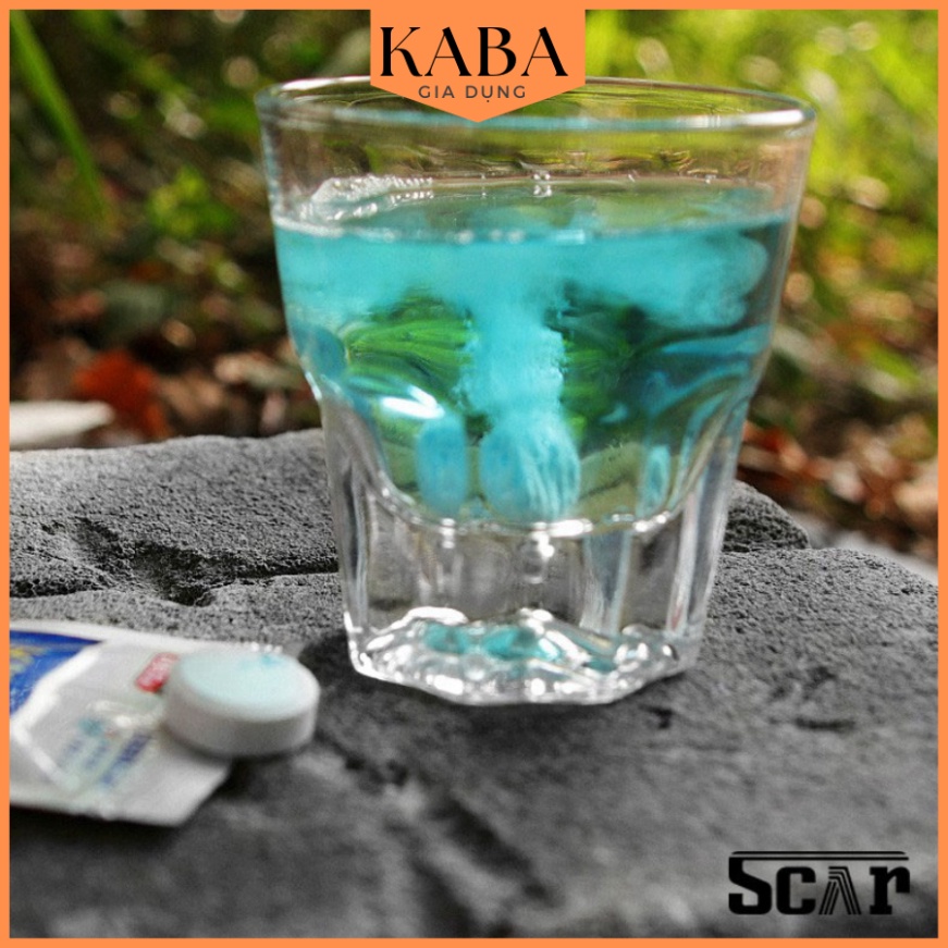 Viên sủi rửa kính ô tô - Hỗ trợ Tẩy sạch kính lái, 100% sinh học, thân thiện môi trường KABA