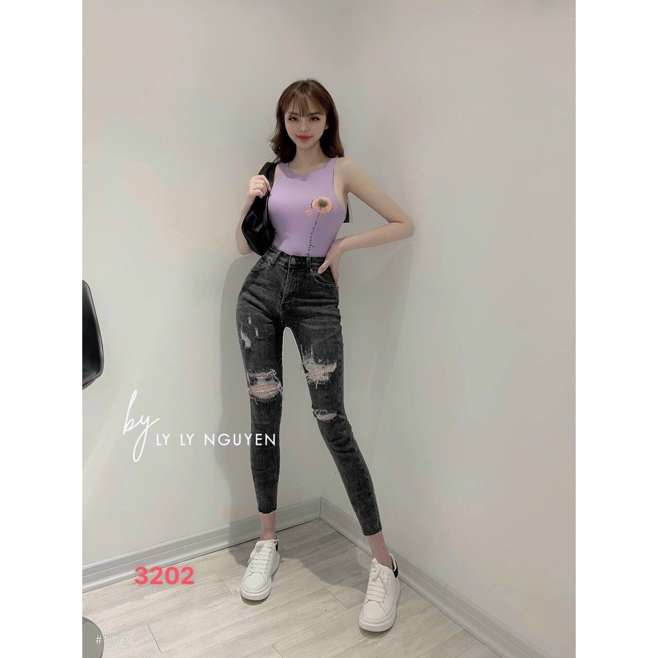 Quần jeans nữ rách , quần jeans nữ lưng cao ôm dáng , quần cạp cao T-Fashion Shop | WebRaoVat - webraovat.net.vn