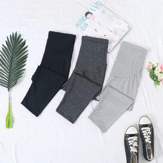 🤰quần legging bầu dáng lửng( hàng quảng châu) sẵn 1 số size