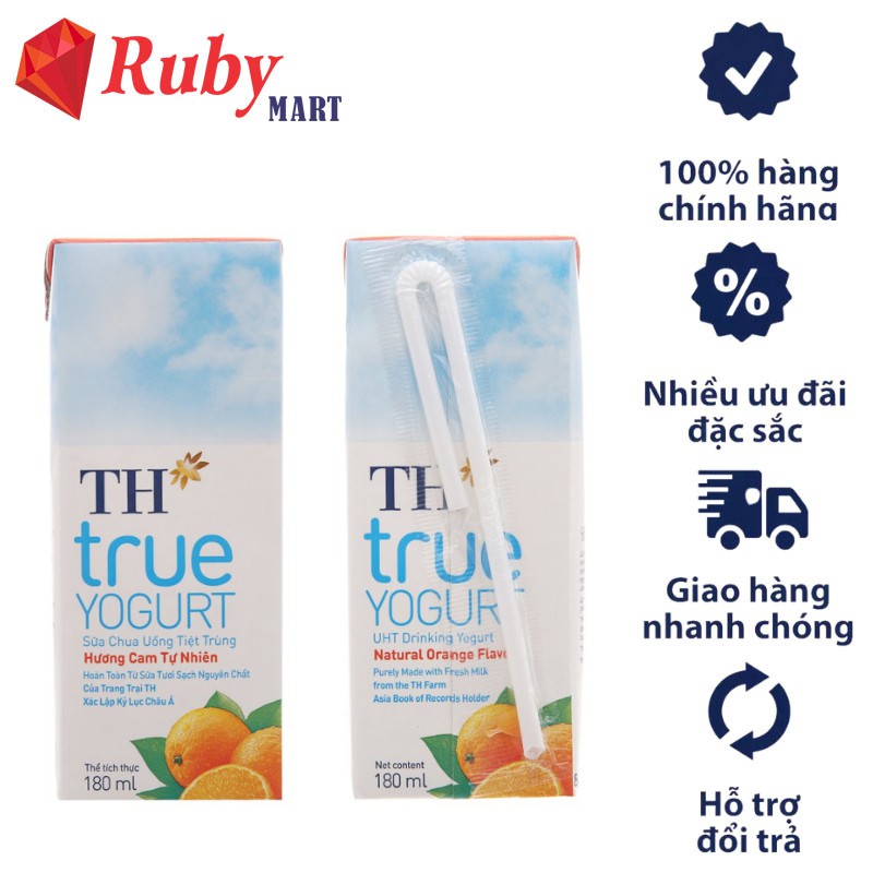 Thùng 48 Hộp Sữa Chua Uống Tiệt Trùng TH True Yogurt (180ml)