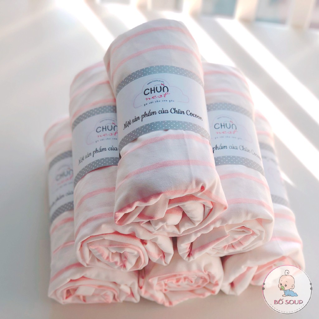 Ga Chun Bọc Nệm Cũi COCOON Cho Bé,Chất Liệu Cotton Thoáng Mát,Thấm Hút Mồ Hôi