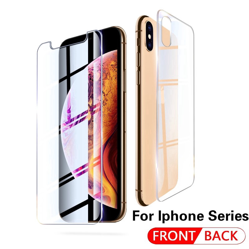 Ốp Lưng Kết Hợp Kính Cường Lực 2 Trong 1 Cho iphone 4s 5c 5s 6s 7 8P X