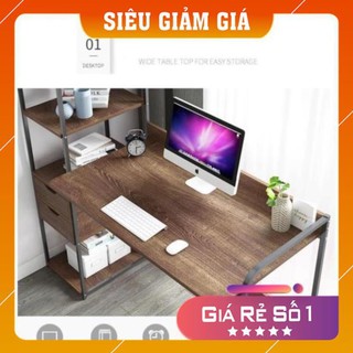 BÀN LIỀN KỆ 2 NGĂN KÉO 120x40x75 , BÀN HỌC , LÀM VIỆC (shopmh59)