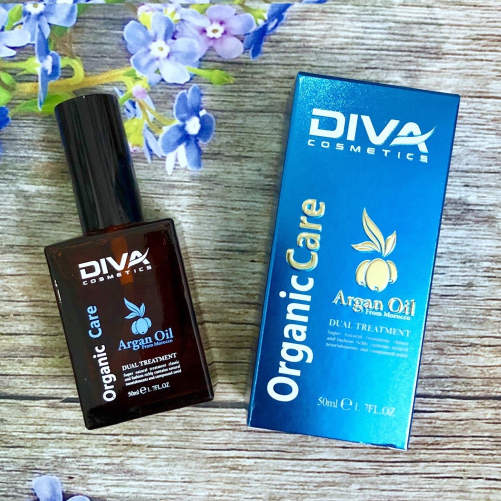 Tinh dầu dưỡng tóc DIVA Cosmetics Argan Oil 50ml + Cặp dầu gội xả gói Karseell Maca siêu mượt 15mlx2