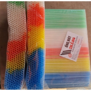Ống hút trong sọc màu, bịch 500g, F6 cafe, nước mía, F8 chanh dây, F12 trà sữa